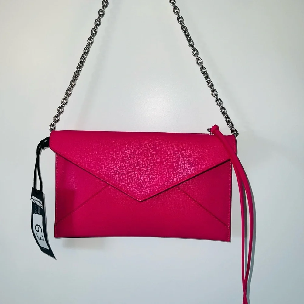 Rebecca Minkoff bright pink crossbody envelope bag - Picture 4 of 12
